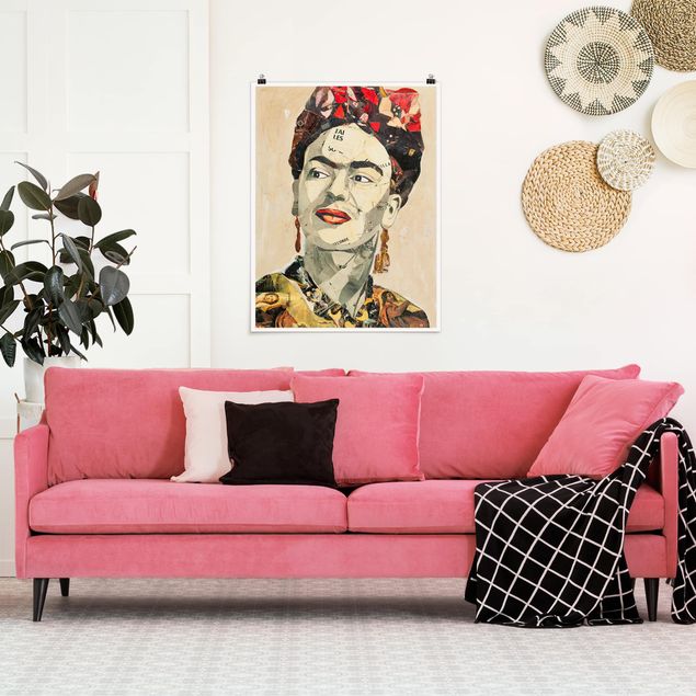 Quadri moderni per arredamento Frida Kahlo - Collage n.2
