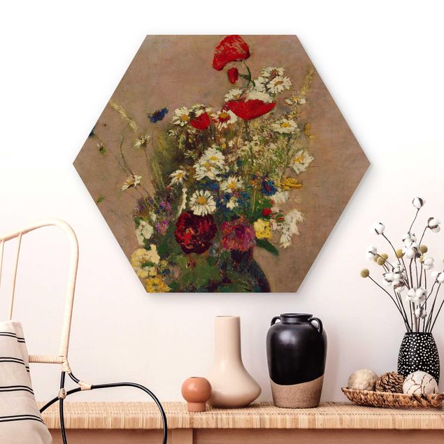 Riproduzioni Odilon Redon - Vaso di fiori con papaveri