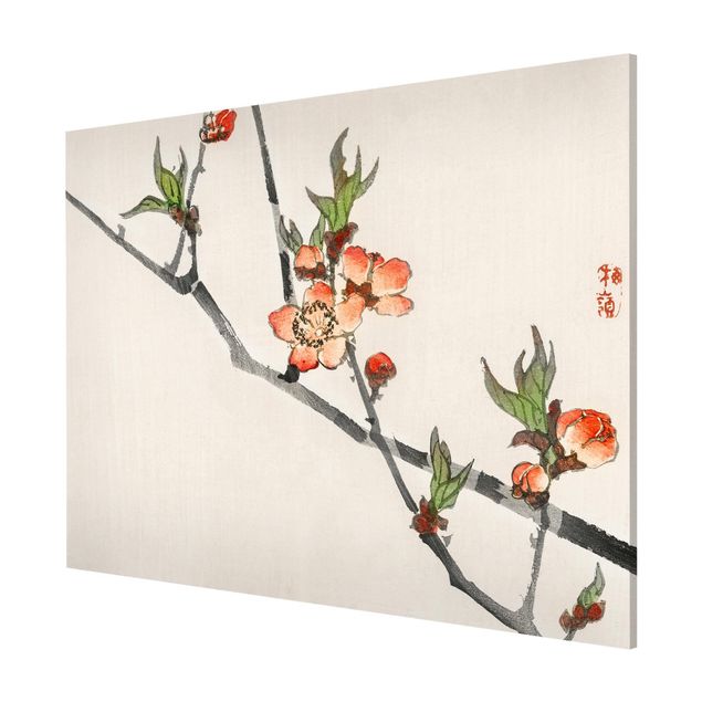 Quadri vintage Disegno vintage asiatico ramo di ciliegio in fiore