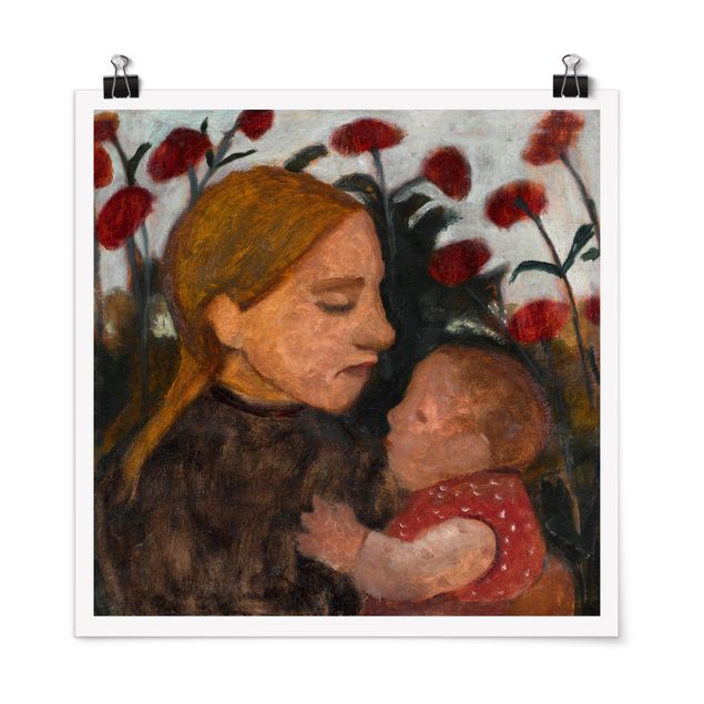 Quadro espressionismo Paula Modersohn-Becker - Ragazza con bambino