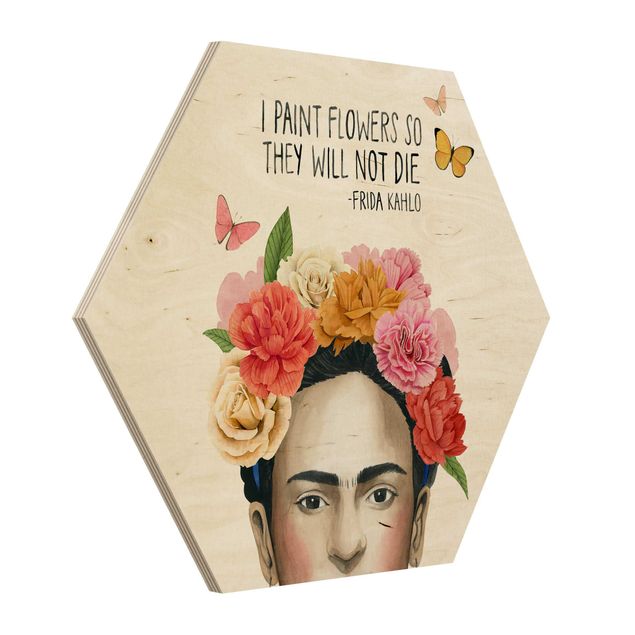 Quadri su legno Pensieri di Frida - Fiori