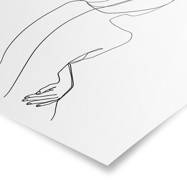 Riproduzioni quadri Line Art - Donna di spalle Bianco e Nero