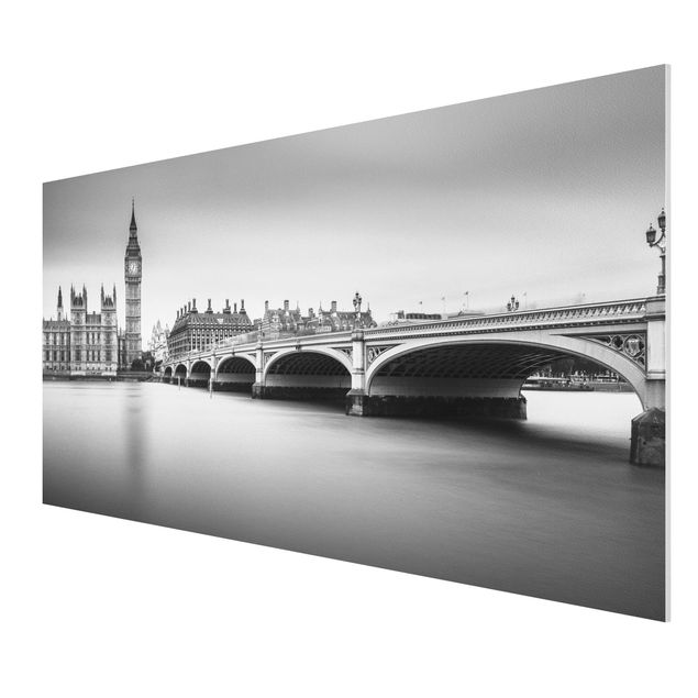Quadri in bianco e nero Il ponte di Westminster e il Big Ben