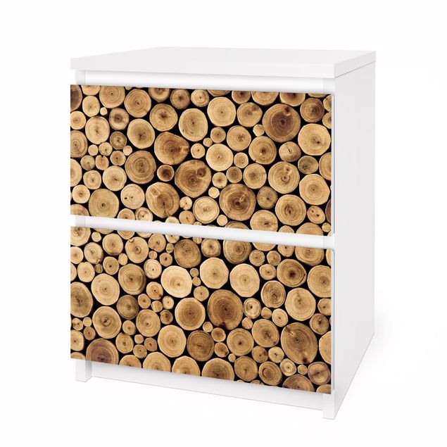 Carta adesiva per mobili IKEA - Malm Cassettiera 2xCassetti - Homey Firewood