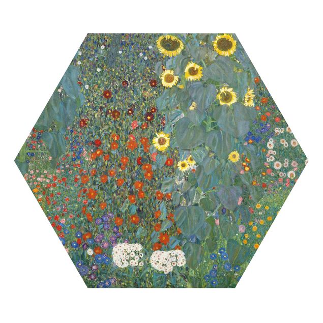 Quadri moderni per arredamento Gustav Klimt - Girasoli in giardino