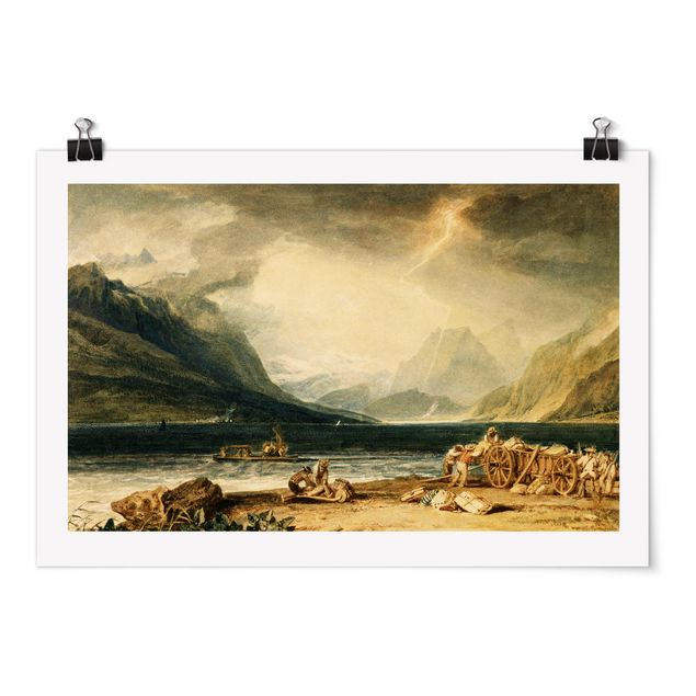 Stile di pittura William Turner - Il lago di Thun, Svizzera