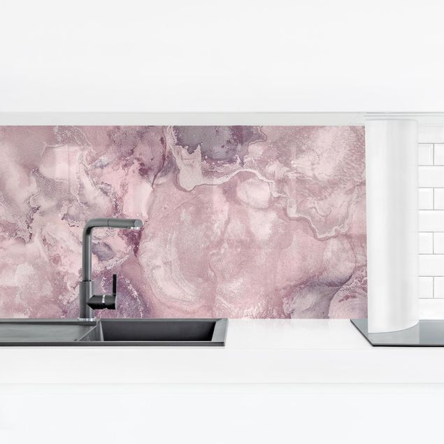 Quadri Andrea Haase Esperimenti di colore in marmo viola