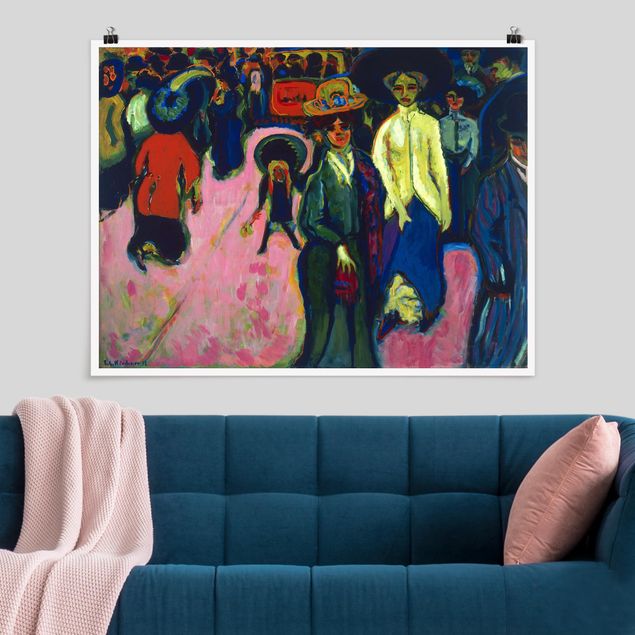 Stampe quadri famosi Ernst Ludwig Kirchner - Strada a Dresda