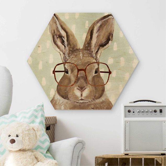 Decorazioni camera neonato Animali con occhiali - Coniglio