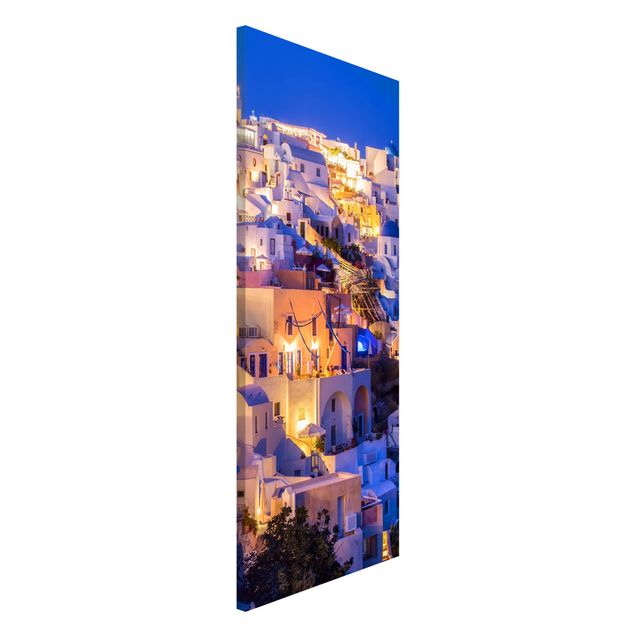 Lavagne magnetiche con architettura e skylines Santorini di notte