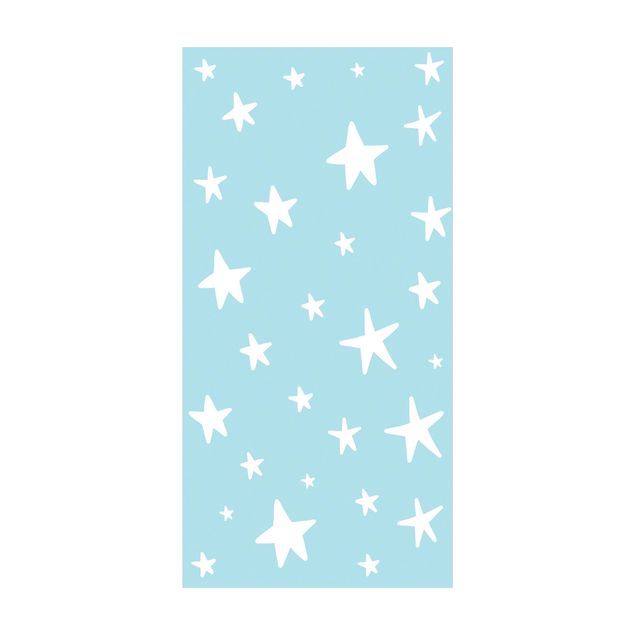 tappeto blu soggiorno Disegno di grandi stelle su nel cielo blu