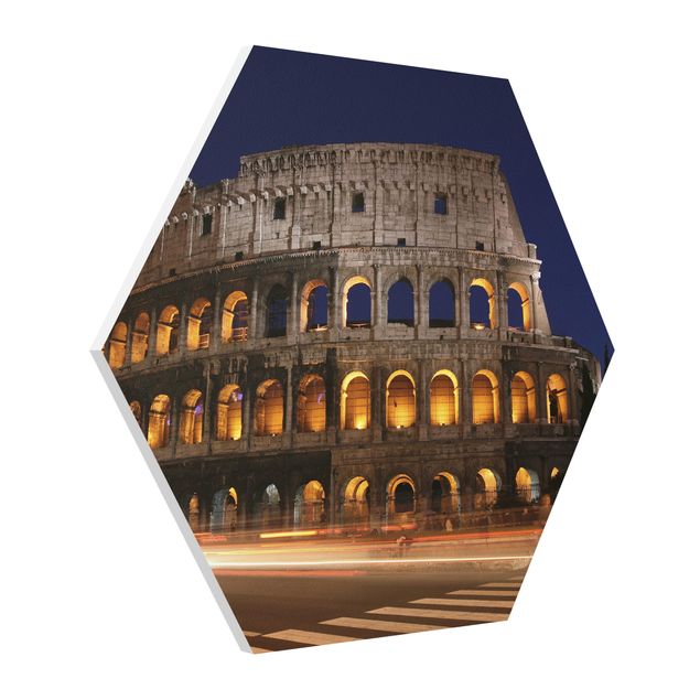 Quadri stampe Il Colosseo a Roma di notte