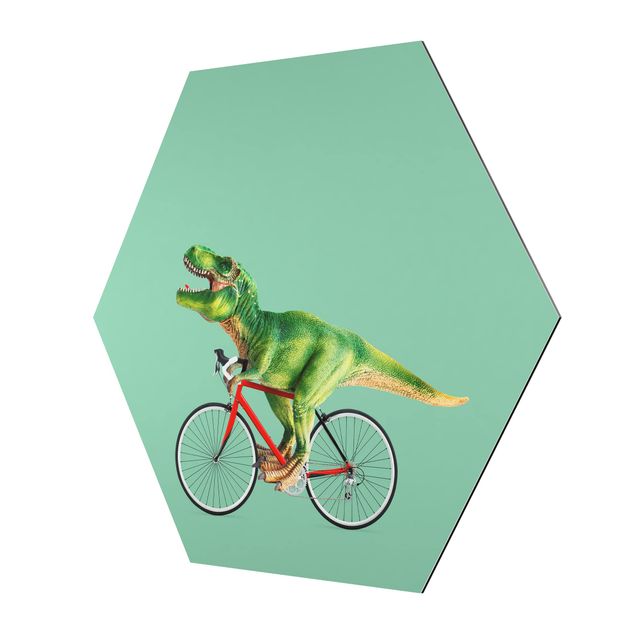 Quadri Jonas Loose Dinosauro con bicicletta