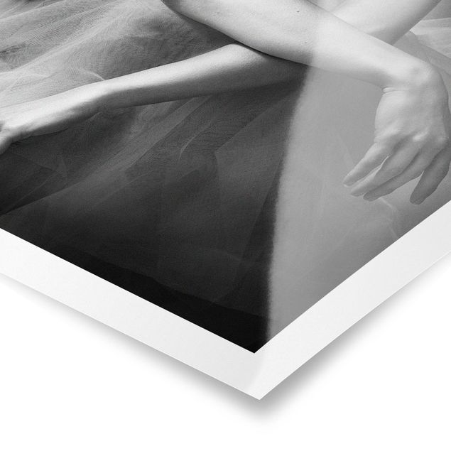 Poster in bianco e nero Le mani di una ballerina