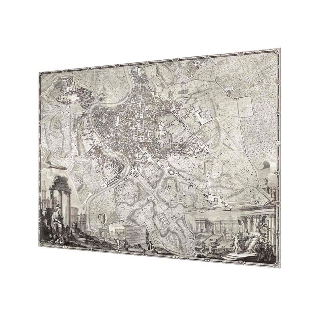 Paraschizzi in vetro - Vintage Map Rome
