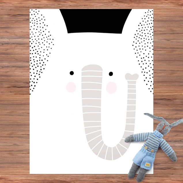 tappeto terrazzo Zoo con disegni - Elefante
