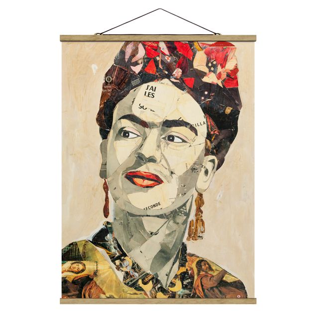 Quadro ritratto Frida Kahlo - Collage n.2