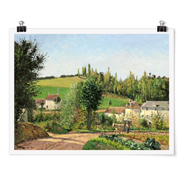 Quadri Romanticismo Camille Pissarro - Amleto sulle colline ondulate di Pontoise