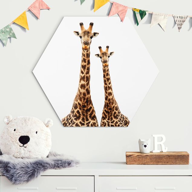 Quadri giraffa Portamento di due giraffe