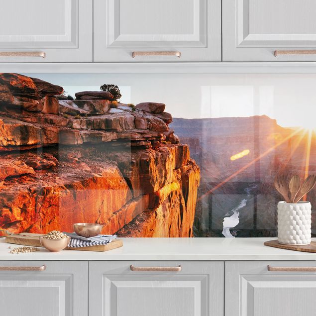 Rivestimenti per cucina con architettura e skylines Sole nel Grand Canyon