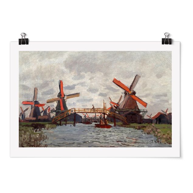 Quadri moderni   Claude Monet - Mulini a vento a Westzijderveld, vicino a Zaandam