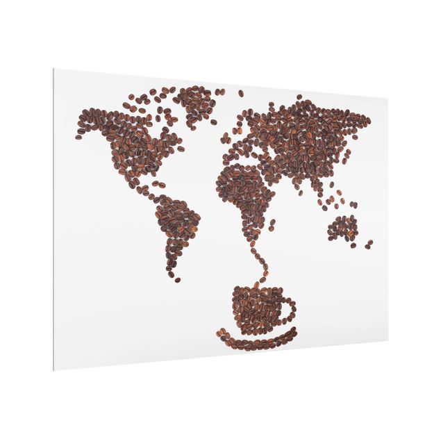 Paraspruzzi cucina Il caffè nel mondo