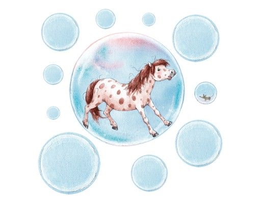 Adesivi murali cavalli Pony bolla