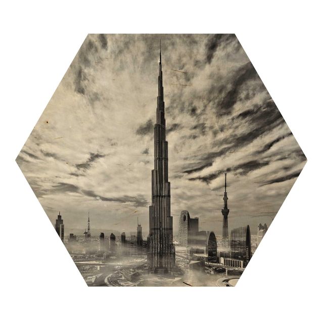Esagono in legno - Dubai Super Skyline