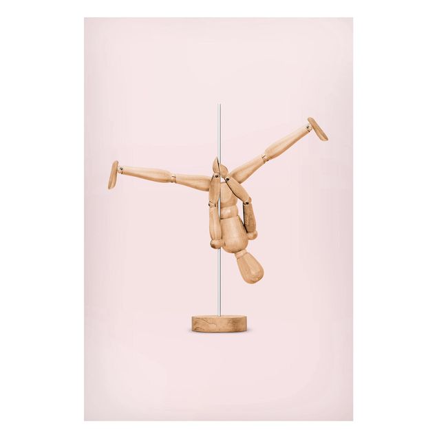 Quadri moderni   Pole Dance con figura in legno