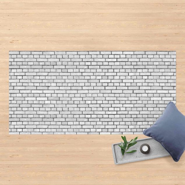 tappeto terrazzo Muro di mattoni bianco