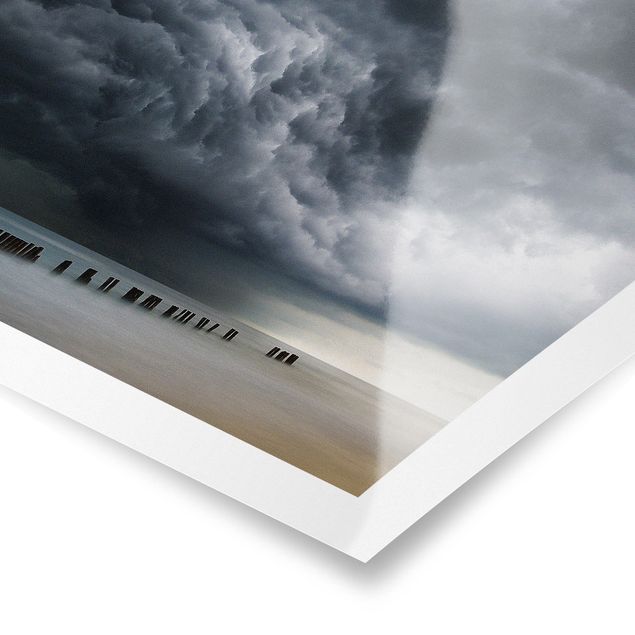 Poster - Tempesta nuvole sopra il Mar Baltico - Orizzontale 3:4