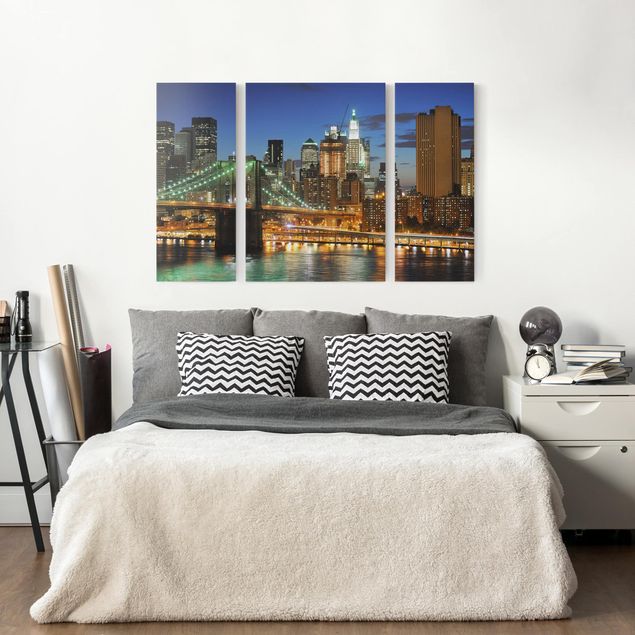 Quadri su tela componibili Panorama di Manhattan
