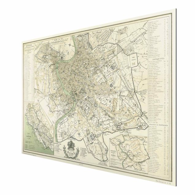 Quadro mappamondo Mappa vintage Roma Antica