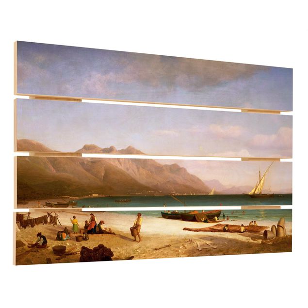 Quadri in legno con paesaggio Albert Bierstadt - Baia di Salerno