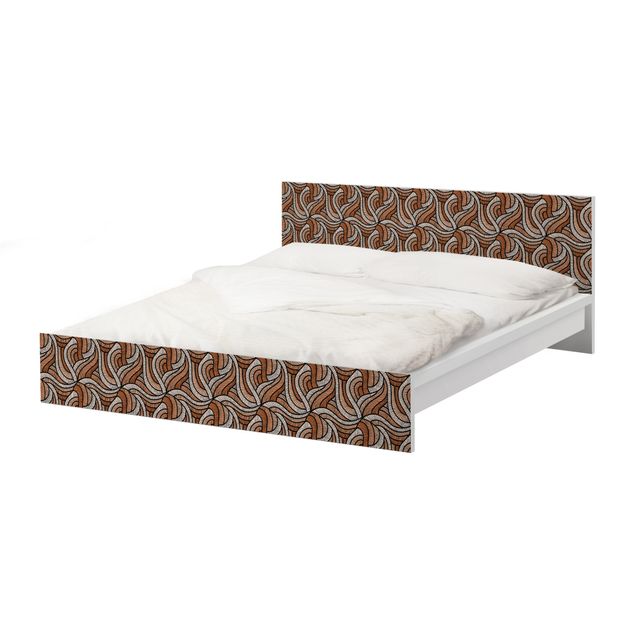 Pellicole adesive per mobili letto Malm IKEA Incisione su legno in marrone