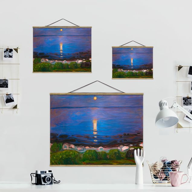 Stile di pittura Edvard Munch - Notte d'estate sulla spiaggia