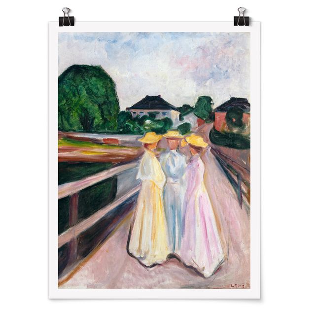 Correnti artistiche Edvard Munch - Tre ragazze sul ponte