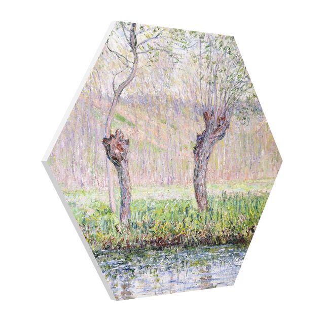 Quadro alberi Claude Monet - Alberi di salice in primavera