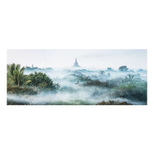Paraschizzi cucina Nebbia mattutina sulla giungla di Bagan