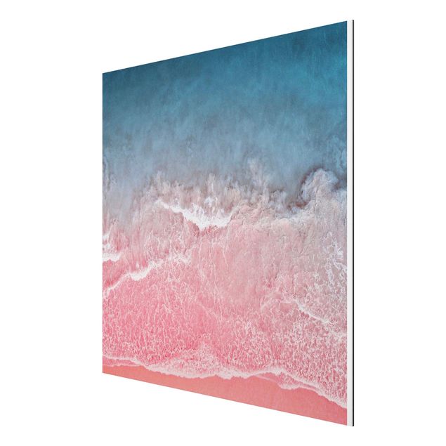 Quadri con spiaggia e mare Oceano in rosa