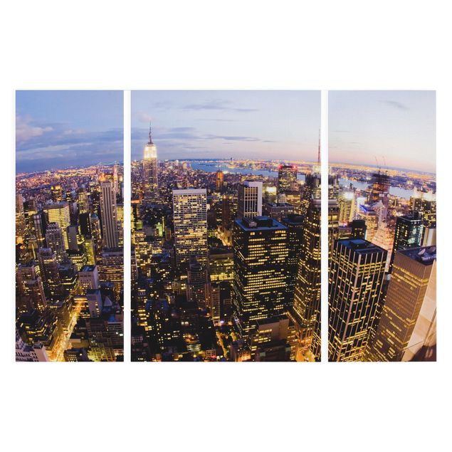 Quadri skyline  Skyline di New York di notte