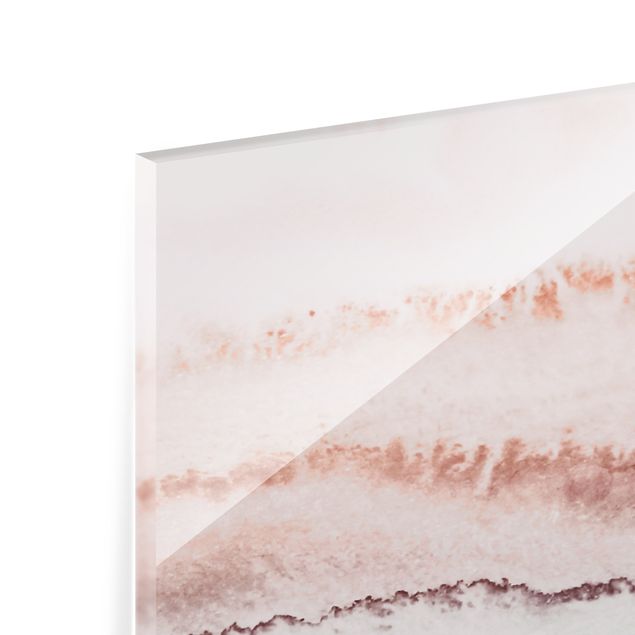 Paraschizzi in vetro - Gioco di colori fragore delle onde nella nebbia - Quadrato 1:1