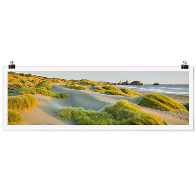 Quadro spiaggia Dune ed erbe sul mare