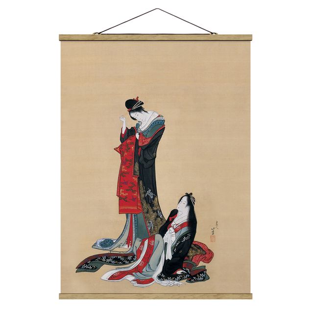 Riproduzione quadri famosi Katsushika Hokusai - Due cortigiane