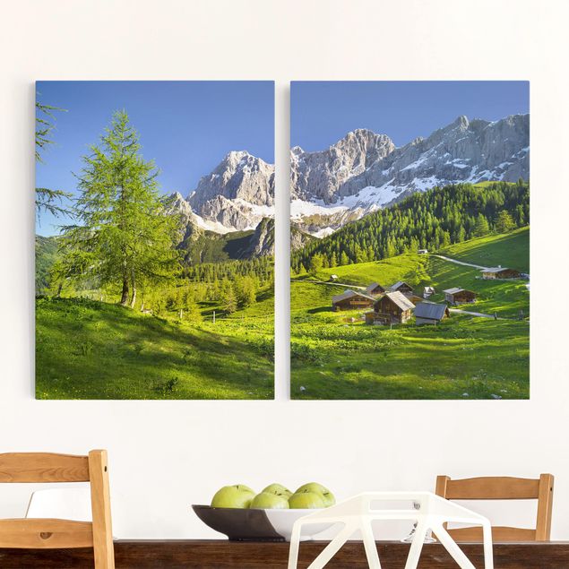 Quadri su tela con montagne Prato alpino della Stiria