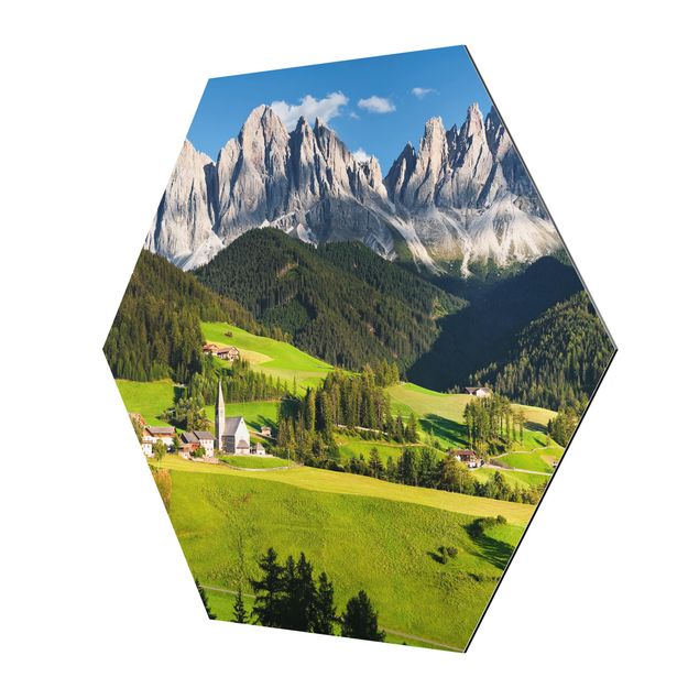 Quadri verdi Odle in Alto Adige
