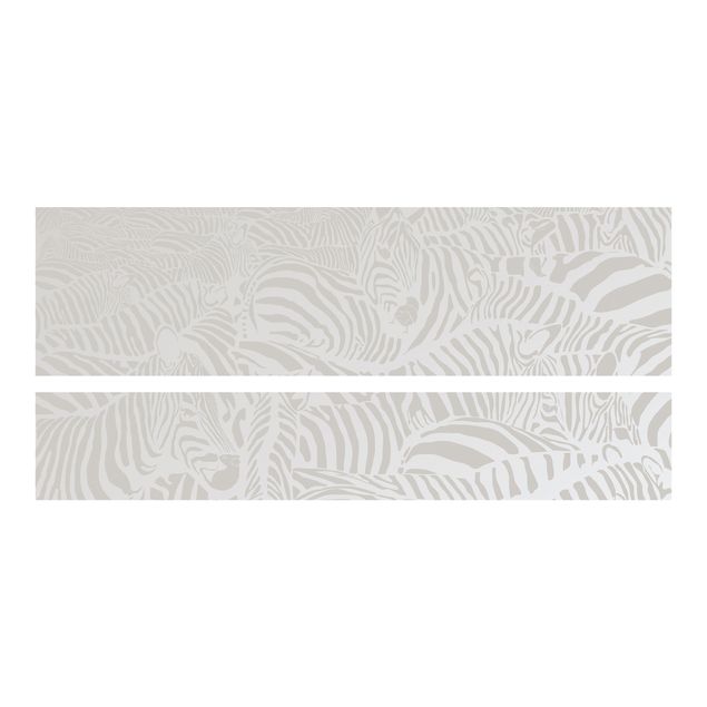 Carta adesiva per mobili IKEA - Malm Letto basso 160x200cm No.DS4 Crosswalk light gray