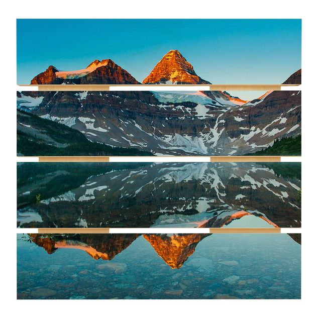 Quadri stampe Paesaggio montano sul lago Magog in Canada