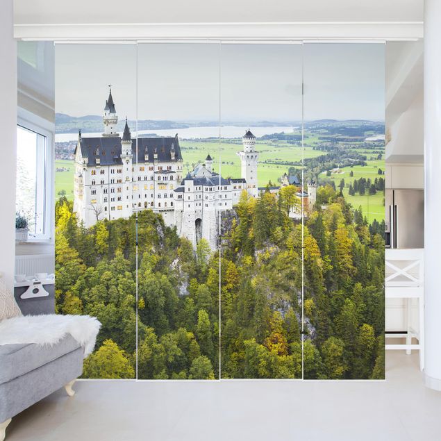 Tende a pannello scorrevoli con architettura e skylines Castello di Neuschwanstein Panorama