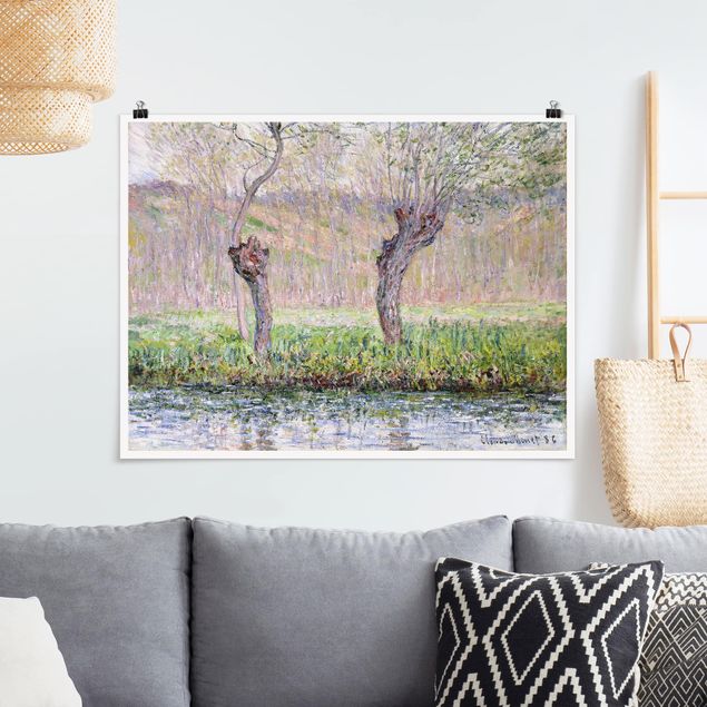 Riproduzioni Claude Monet - Alberi di salice in primavera